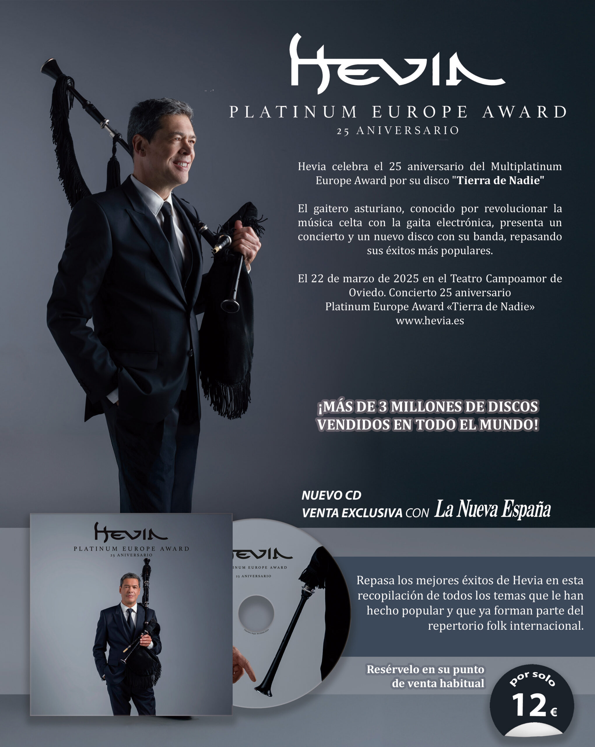 CD HEVIA Platinum Europe Award 25 Aniversario 2 CD HEVIA Platinum Europe Award 25 Aniversario - Imagen 2
